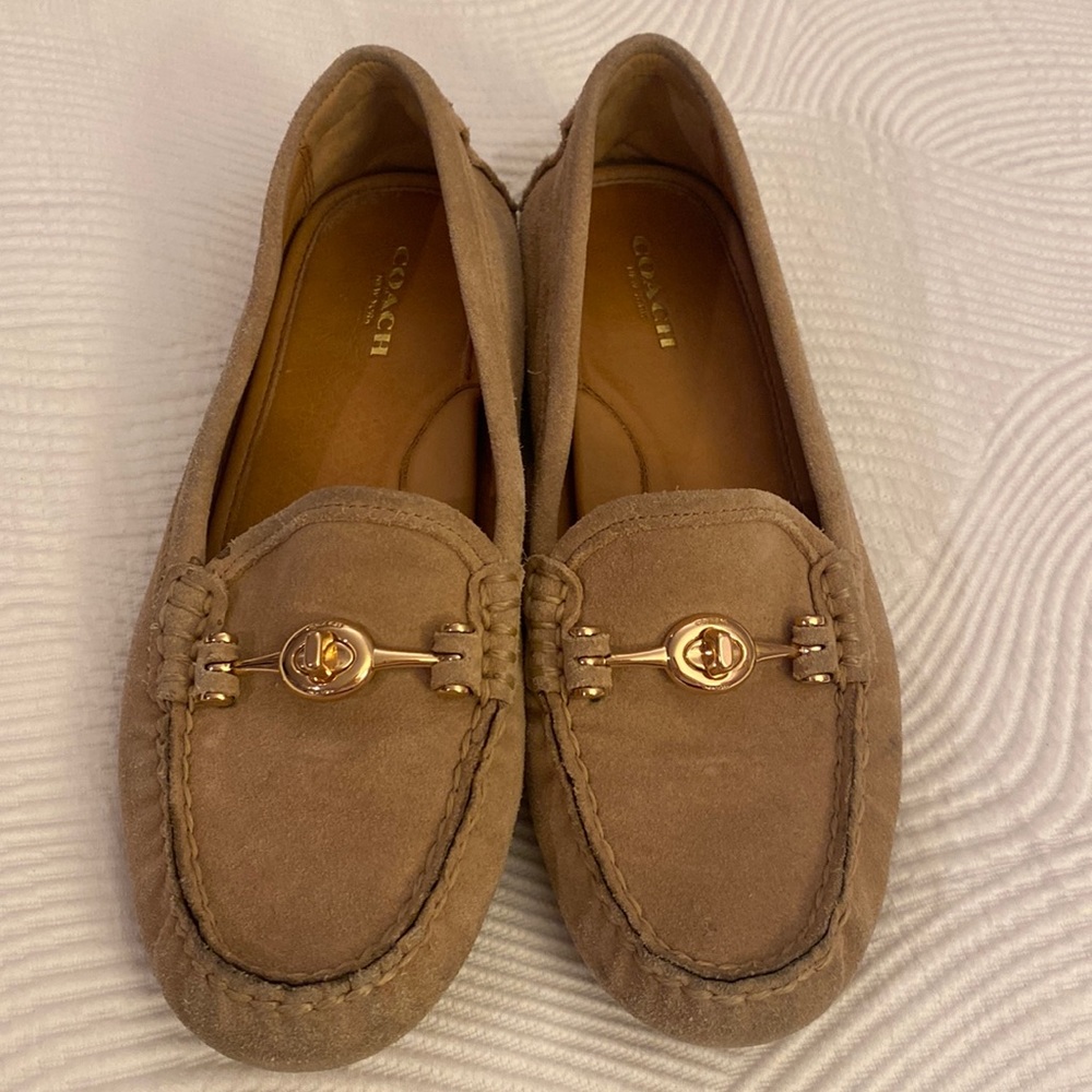 Coach Tan Suede Arlene Driving Shoe